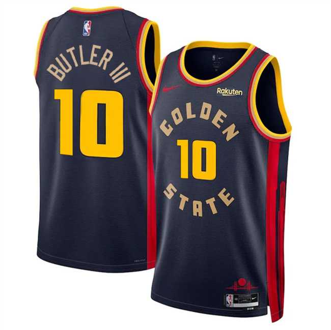 Men%27s Golden State Warriors #10 Jimmy Bulter III Navy 2025 City Edition Stitched Jersey Dzhi